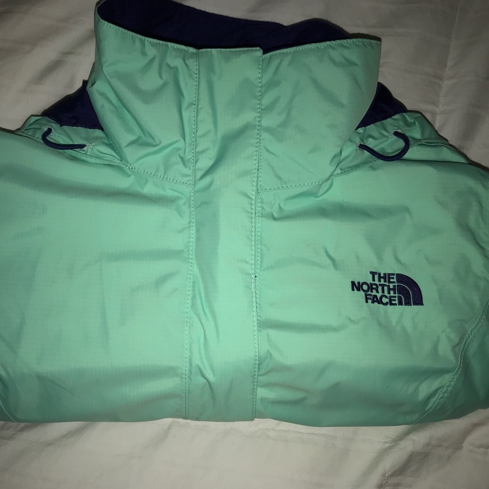Teal Northface Rain Jacket (Small) - image 2